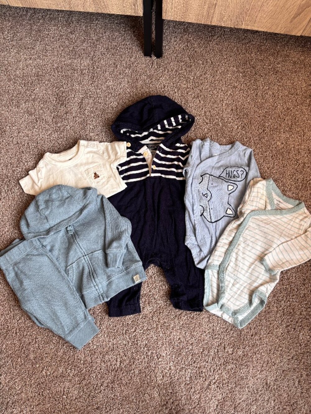 Baby Boy Clothes 6 Piece Lot 0-3mo Carter's GAP Joe Fresh Excellent Condition